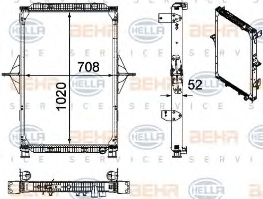 Imagine Radiator, racire motor HELLA 8MK 376 728-711