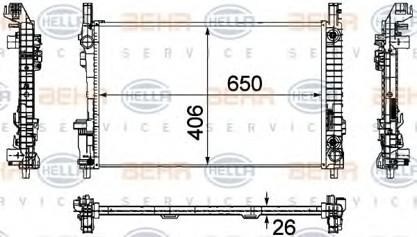 Imagine Radiator, racire motor HELLA 8MK 376 730-561