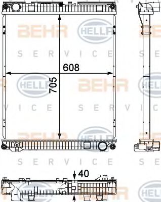 Imagine Radiator, racire motor HELLA 8MK 376 730-621