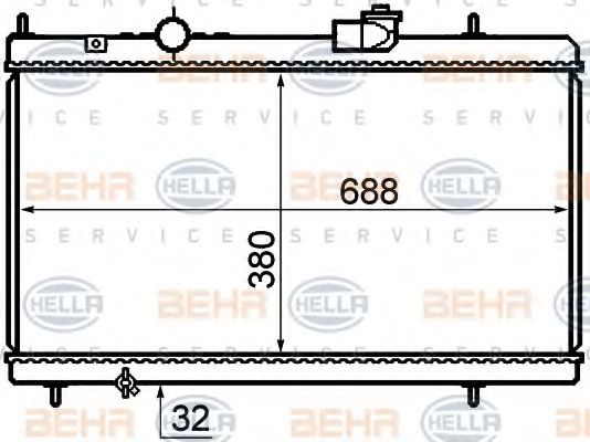 Imagine Radiator, racire motor HELLA 8MK 376 732-741