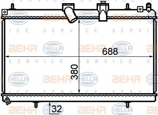 Imagine Radiator, racire motor HELLA 8MK 376 732-761