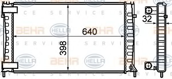 Imagine Radiator, racire motor HELLA 8MK 376 732-791