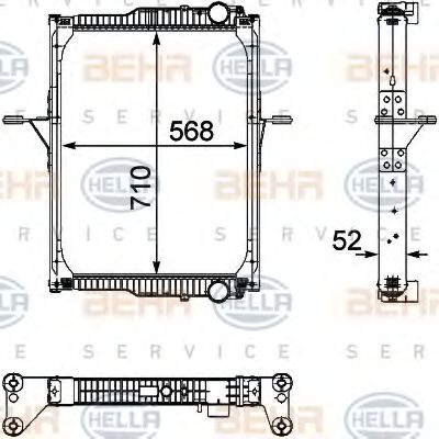 Imagine Radiator, racire motor HELLA 8MK 376 733-751