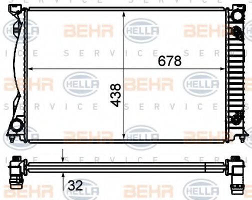 Imagine Radiator, racire motor HELLA 8MK 376 735-011