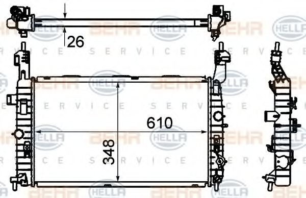 Imagine Radiator, racire motor HELLA 8MK 376 735-041