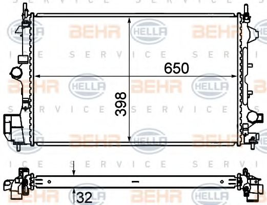 Imagine Radiator, racire motor HELLA 8MK 376 735-061