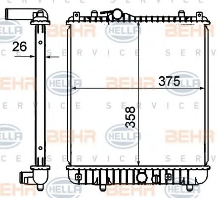 Imagine Radiator, racire motor HELLA 8MK 376 735-071