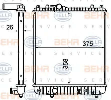 Imagine Radiator, racire motor HELLA 8MK 376 735-081