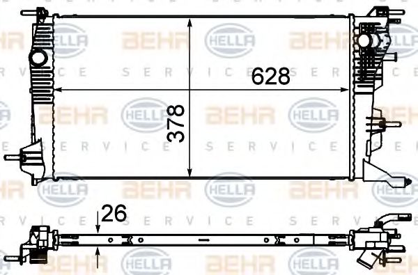 Imagine Radiator, racire motor HELLA 8MK 376 735-131