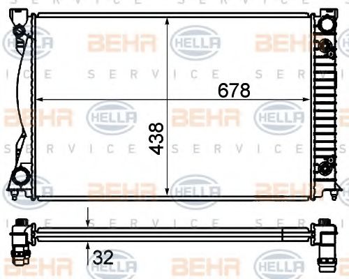 Imagine Radiator, racire motor HELLA 8MK 376 735-151