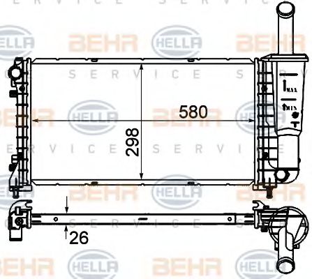 Imagine Radiator, racire motor HELLA 8MK 376 735-161