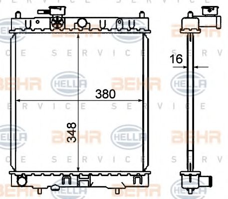 Imagine Radiator, racire motor HELLA 8MK 376 735-171