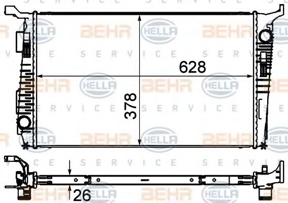 Imagine Radiator, racire motor HELLA 8MK 376 735-181