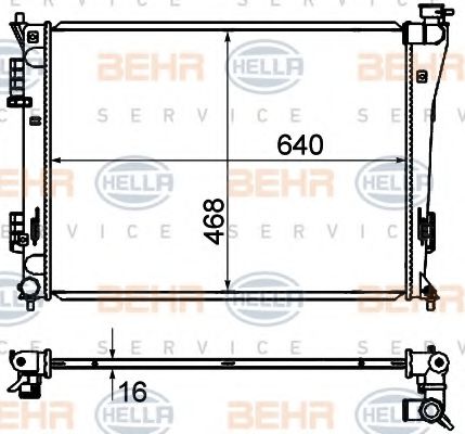 Imagine Radiator, racire motor HELLA 8MK 376 735-251