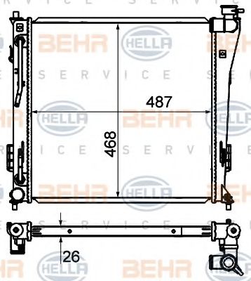 Imagine Radiator, racire motor HELLA 8MK 376 735-261