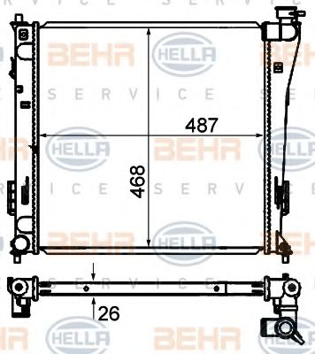 Imagine Radiator, racire motor HELLA 8MK 376 735-271