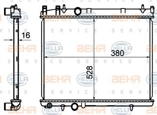 Imagine Radiator, racire motor HELLA 8MK 376 735-301