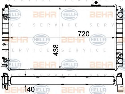 Imagine Radiator, racire motor HELLA 8MK 376 735-341