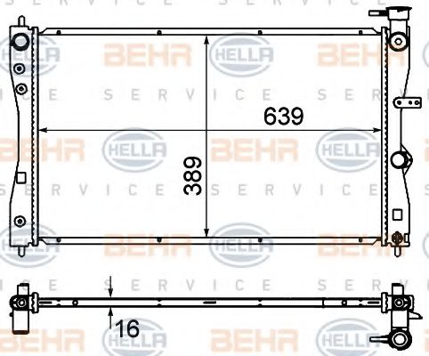 Imagine Radiator, racire motor HELLA 8MK 376 735-401