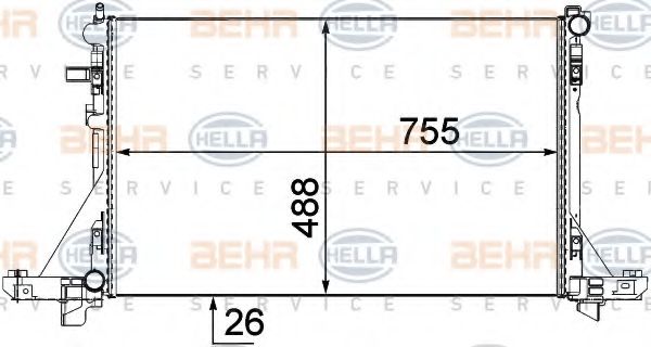 Imagine Radiator, racire motor HELLA 8MK 376 737-101