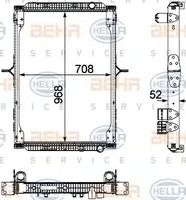 Imagine Radiator, racire motor HELLA 8MK 376 745-161