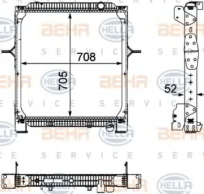 Imagine Radiator, racire motor HELLA 8MK 376 745-181