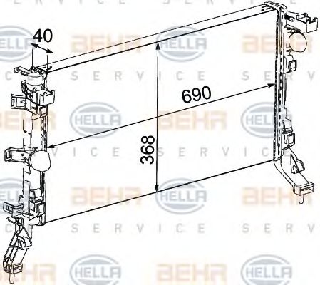 Imagine Radiator, racire motor HELLA 8MK 376 745-201