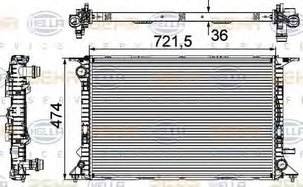 Imagine Radiator, racire motor HELLA 8MK 376 745-641