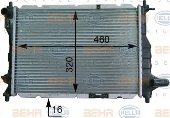 Imagine Radiator, racire motor HELLA 8MK 376 748-721