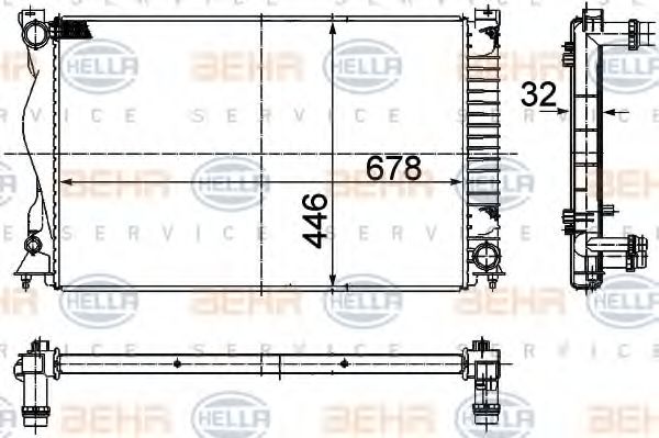 Imagine Radiator, racire motor HELLA 8MK 376 749-441