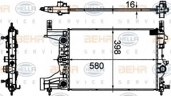 Imagine Radiator, racire motor HELLA 8MK 376 749-851