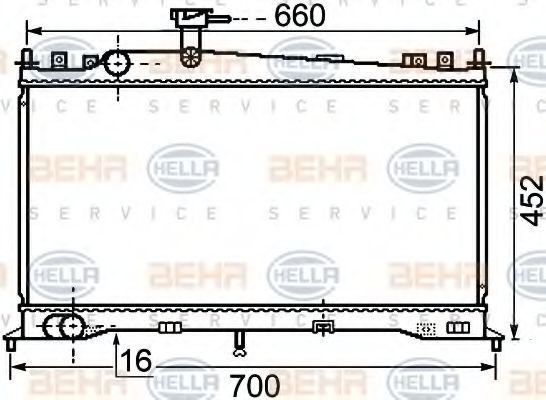 Imagine Radiator, racire motor HELLA 8MK 376 750-261