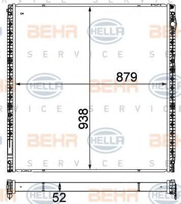 Imagine Radiator temperatura scazuta, intercooler HELLA 8MK 376 750-591