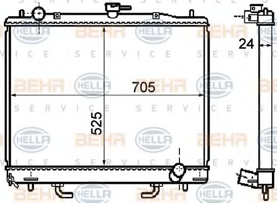 Imagine Radiator, racire motor HELLA 8MK 376 753-661