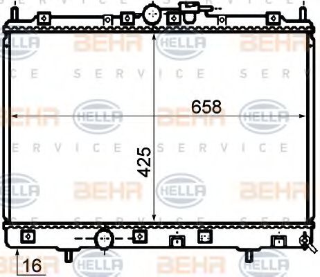 Imagine Radiator, racire motor HELLA 8MK 376 753-671