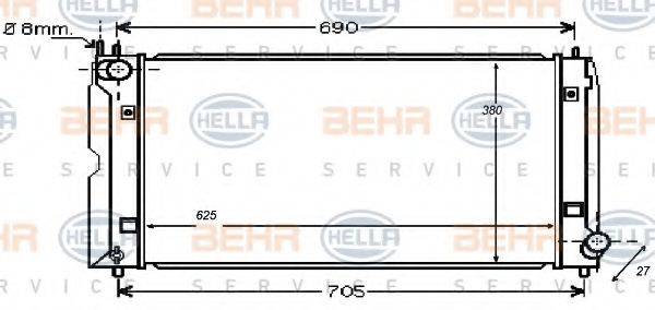 Imagine Radiator, racire motor HELLA 8MK 376 753-731