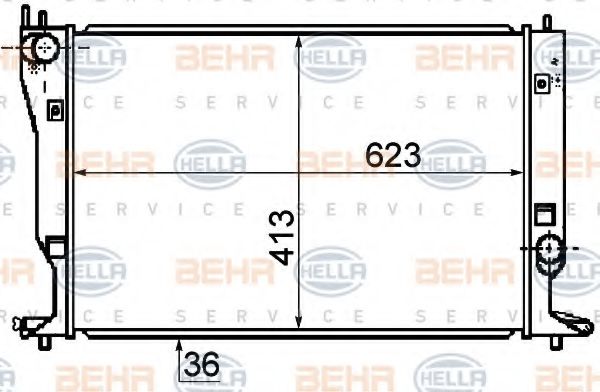 Imagine Radiator, racire motor HELLA 8MK 376 753-751