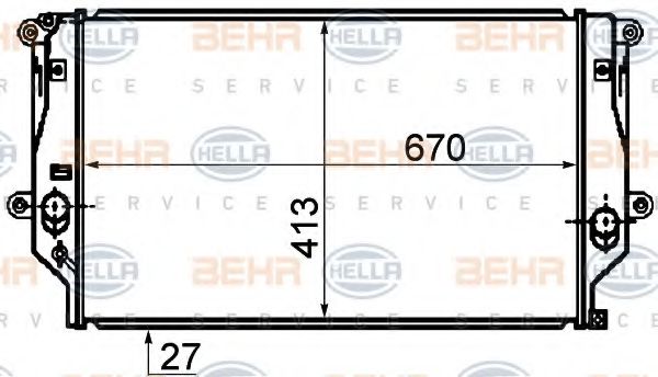 Imagine Radiator, racire motor HELLA 8MK 376 753-761