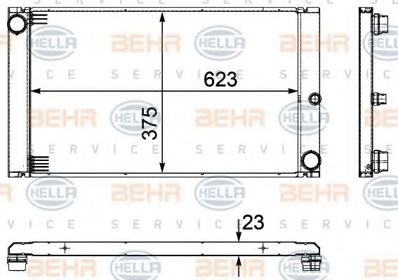 Imagine Radiator, racire motor HELLA 8MK 376 754-101