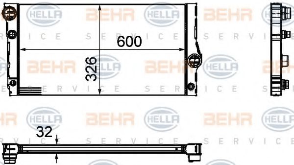 Imagine Radiator, racire motor HELLA 8MK 376 754-141