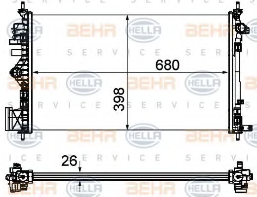 Imagine Radiator, racire motor HELLA 8MK 376 754-331