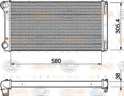 Imagine Radiator, racire motor HELLA 8MK 376 754-431