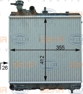 Imagine Radiator, racire motor HELLA 8MK 376 754-501