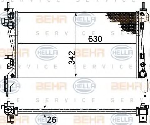 Imagine Radiator, racire motor HELLA 8MK 376 754-561