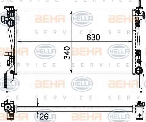 Imagine Radiator, racire motor HELLA 8MK 376 754-581