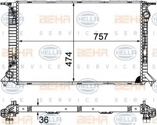 Imagine Radiator, racire motor HELLA 8MK 376 754-741