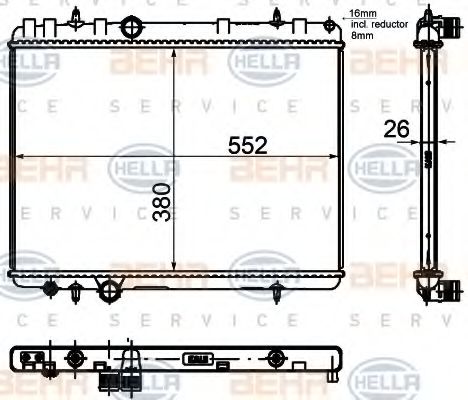 Imagine Radiator, racire motor HELLA 8MK 376 755-331