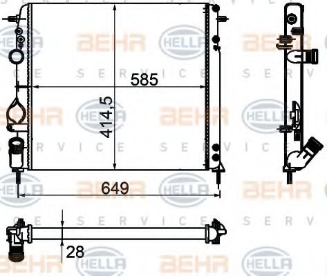 Imagine Radiator, racire motor HELLA 8MK 376 755-361