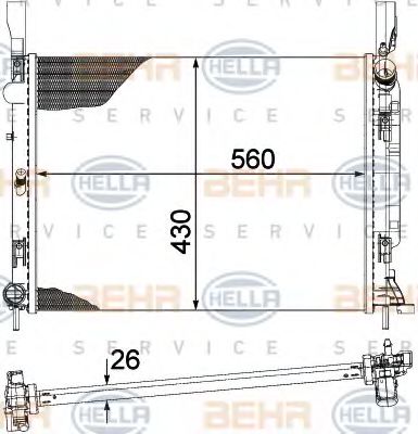 Imagine Radiator, racire motor HELLA 8MK 376 755-501