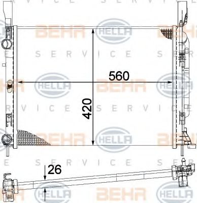 Imagine Radiator, racire motor HELLA 8MK 376 755-521